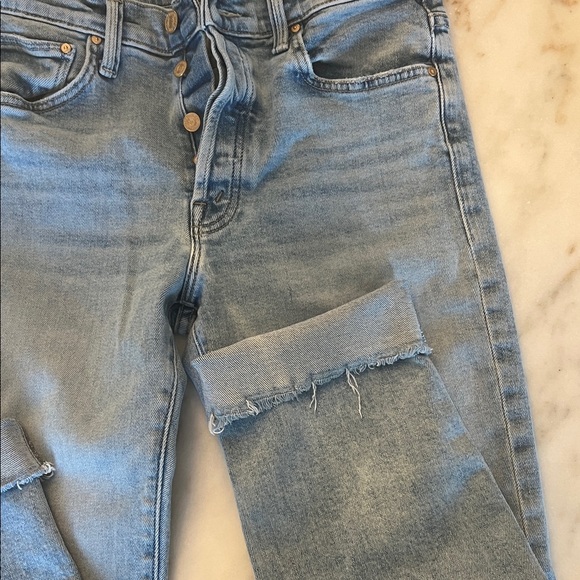 MOTHER Boyfriend Jeans in Blue - Picture 4 of 5